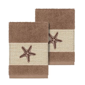 Linum Home Textiles Lydia Embellished Washcloth Set