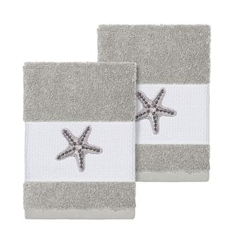 Linum Home Textiles Lydia Embellished Washcloth Set