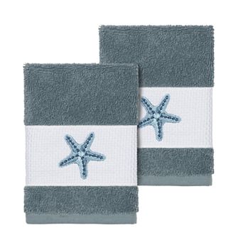 Linum Home Textiles Lydia Embellished Washcloth Set