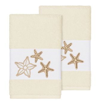 Linum Home Textiles Lydia Embellished Hand Towel Set