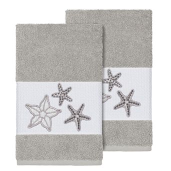 Linum Home Textiles Lydia Embellished Hand Towel Set