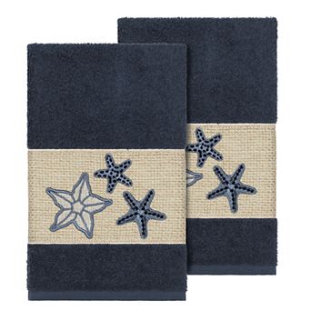 Linum Home Textiles Lydia Embellished Hand Towel Set