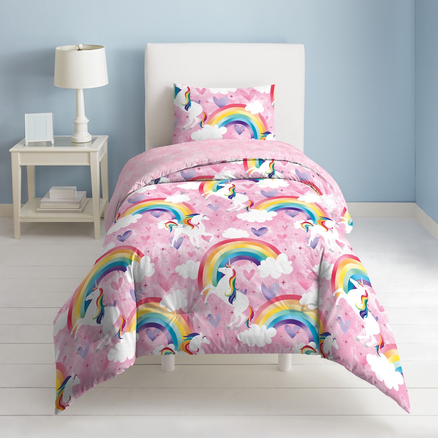 rainbow unicorn bedding