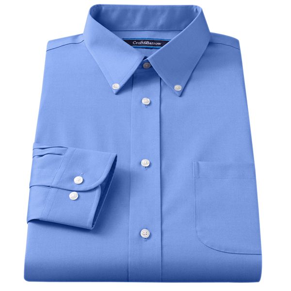 Men's Croft & Barrow® Classic-Fit Easy Care Button-Down Collar Dress Shirt