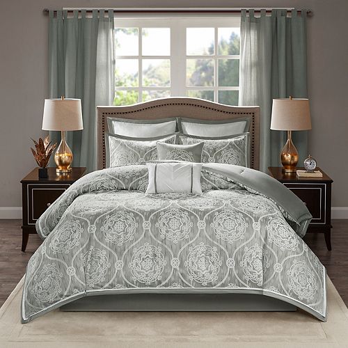 Madison Park Waylon 8 Piece Jacquard Comforter Set