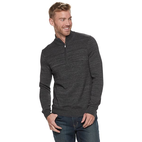 Men's Van Heusen Classic-Fit Heather Quarter-Zip Pullover