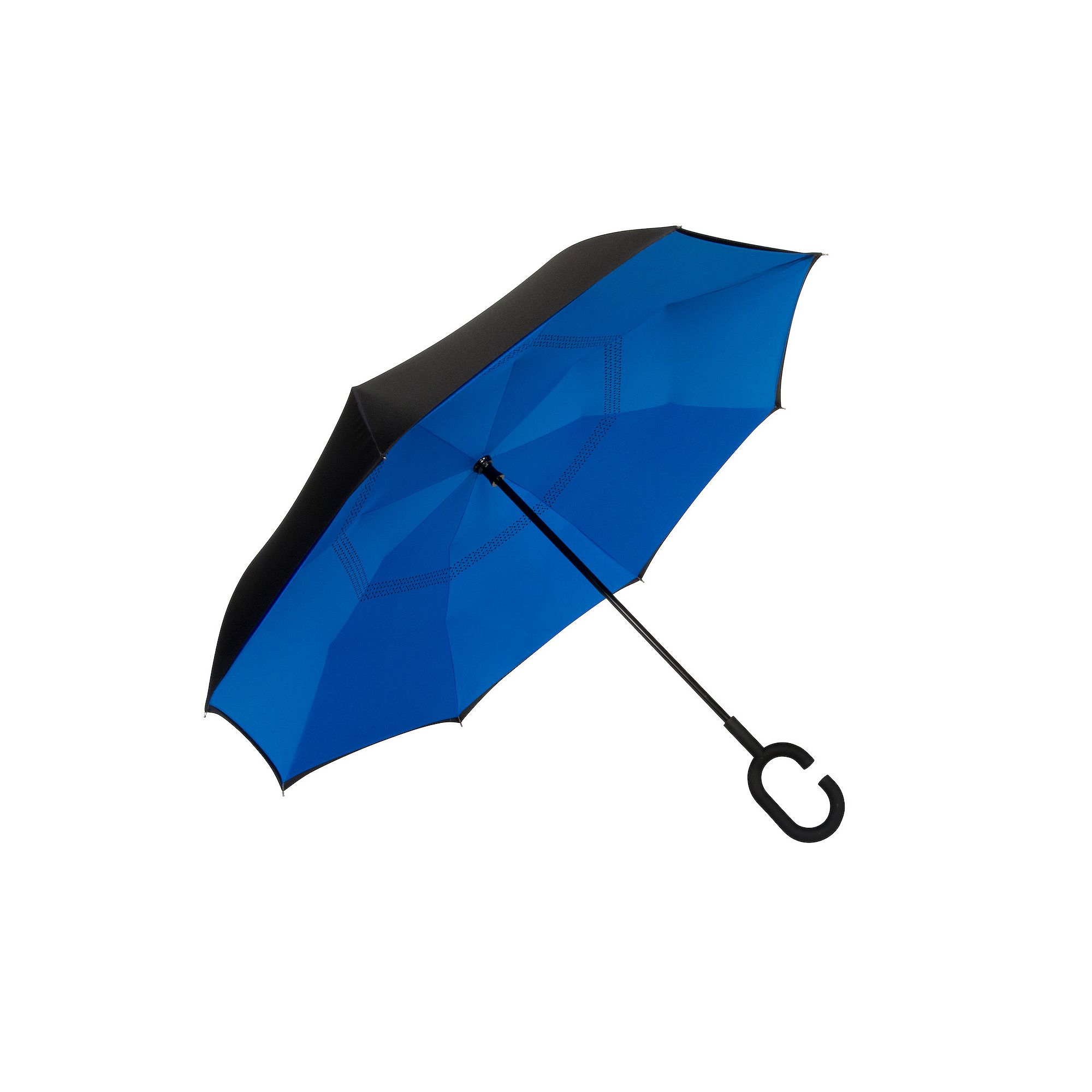 ShedRain UnbelievaBrella Solid Color Reverse Umbrella, Blue