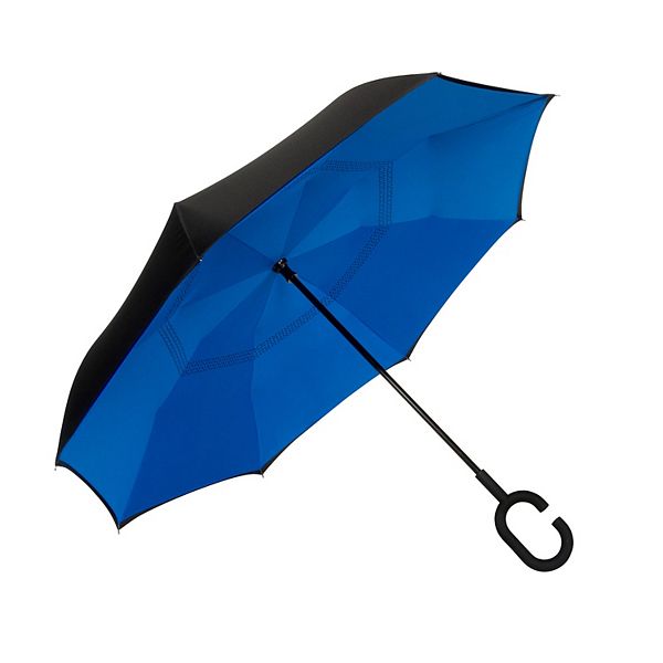 ShedRain UnbelievaBrella Solid Color Reverse Umbrella - Ocean