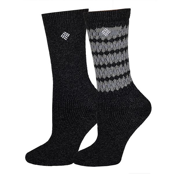 Women's Columbia 2Pack Textured Wool Thermal Crew Socks