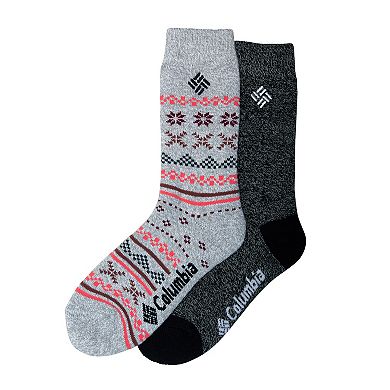 Women's Columbia 2-Pk. Fairisle Thermal Crew Socks