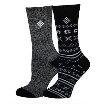Women's Columbia 2 pk Fairisle Thermal Crew Socks