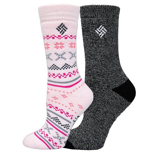 Women's Columbia 2Pk. Fairisle Thermal Crew Socks