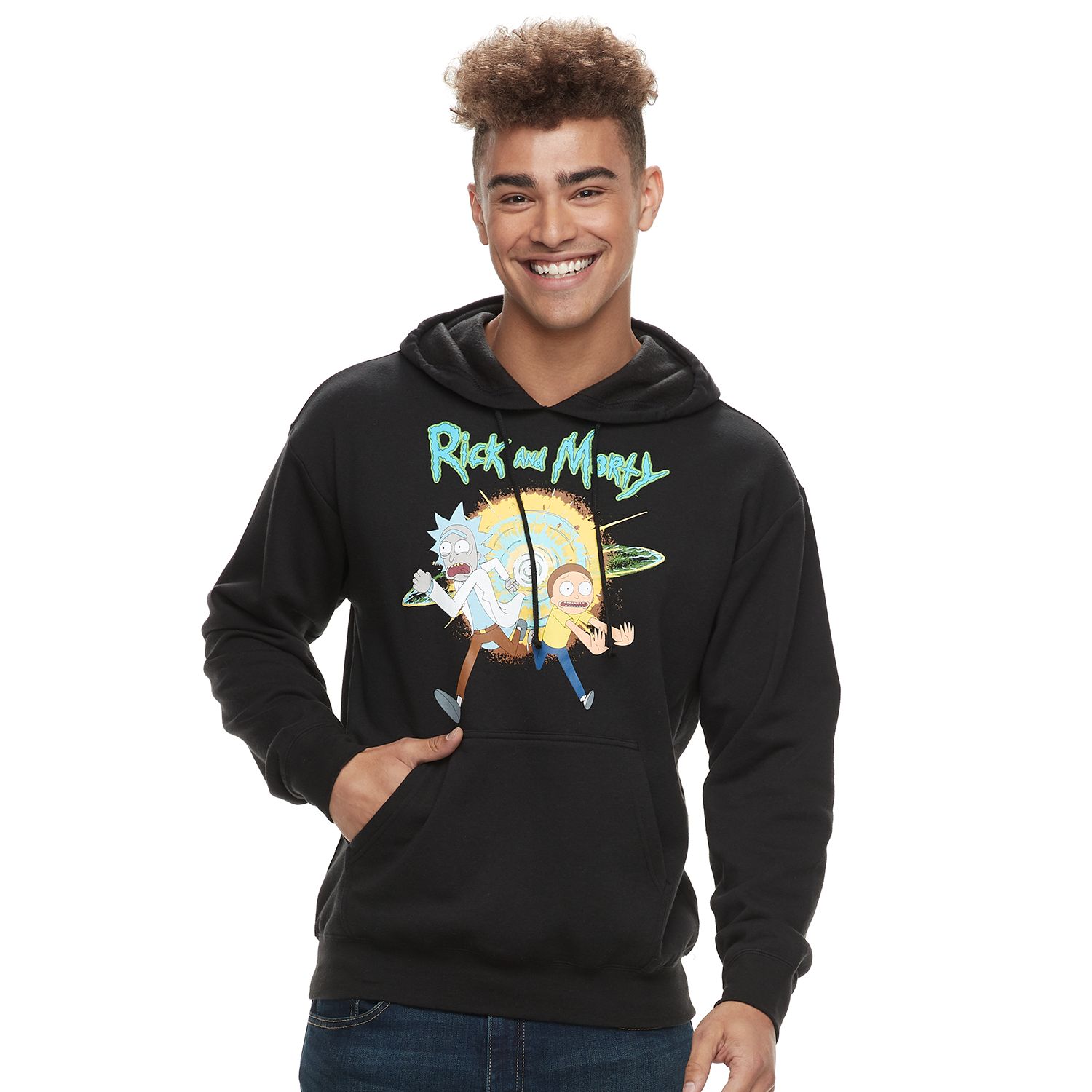 rick and morty graphic hoodie