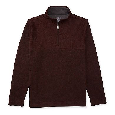 Van Heusen Mens Long Sleeve Flex Fleece Blocked Crewneck Pullover
