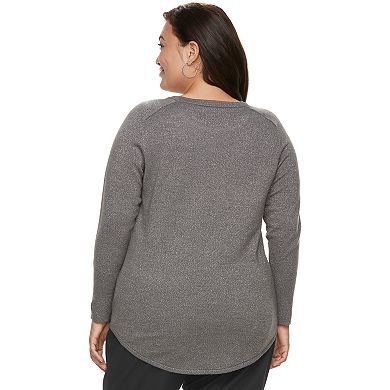 Plus Size Apt. 9® Metallic Crewneck Sweater