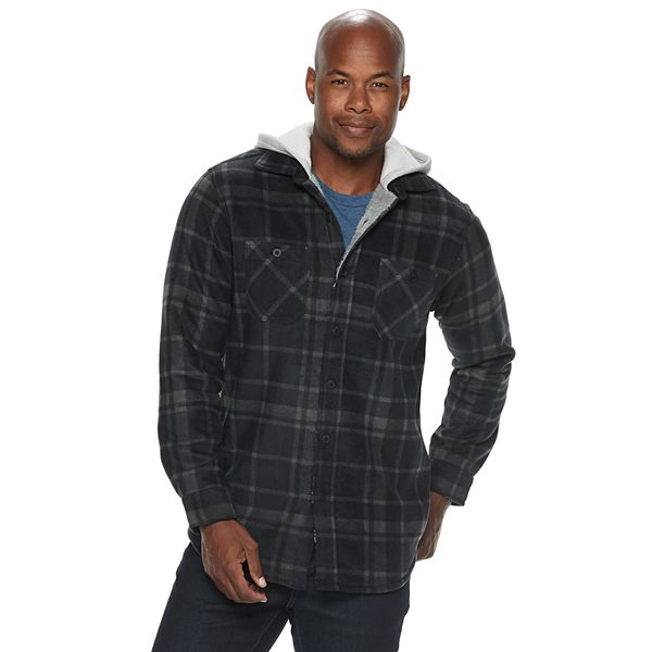 Men's Anchorage Expedition Classic-Fit Plaid Fleece Hooded Shirt Jacket