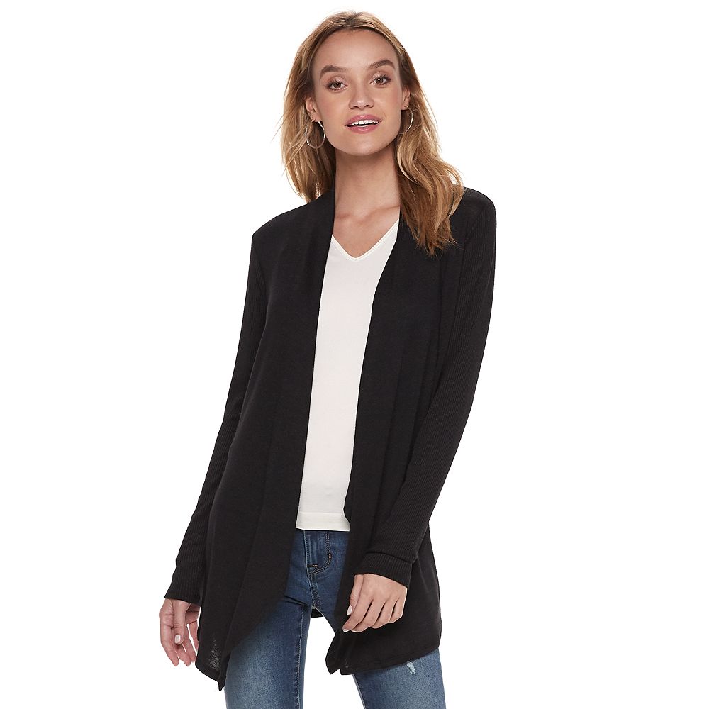Gilet Cardigan Femme APT.9 - Maille Ouverte Noire/Blanche/Bleue - Taille L