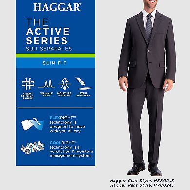 Men's Haggar® Active Series Heathered Slim-Fit Suit Pants