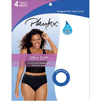 Women's Playtex 4-pack ComfortSoft Brief Panties PLCSBF