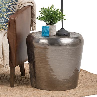 Simpli Home Troy Metal Accent End Table