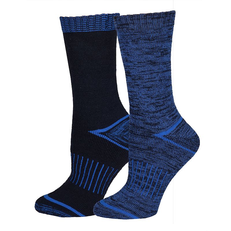 Womens Columbia Space-dyed 2pk. Crew Socks, Size: 9-11, Blue