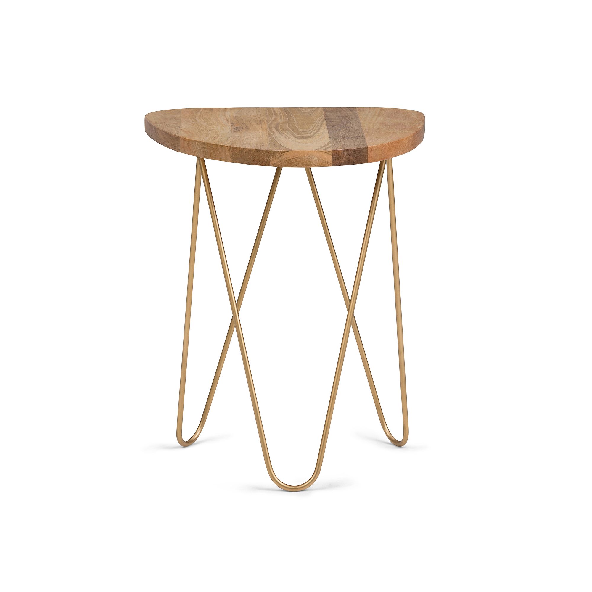 Simpli Home Patrice Accent End Table, Gold