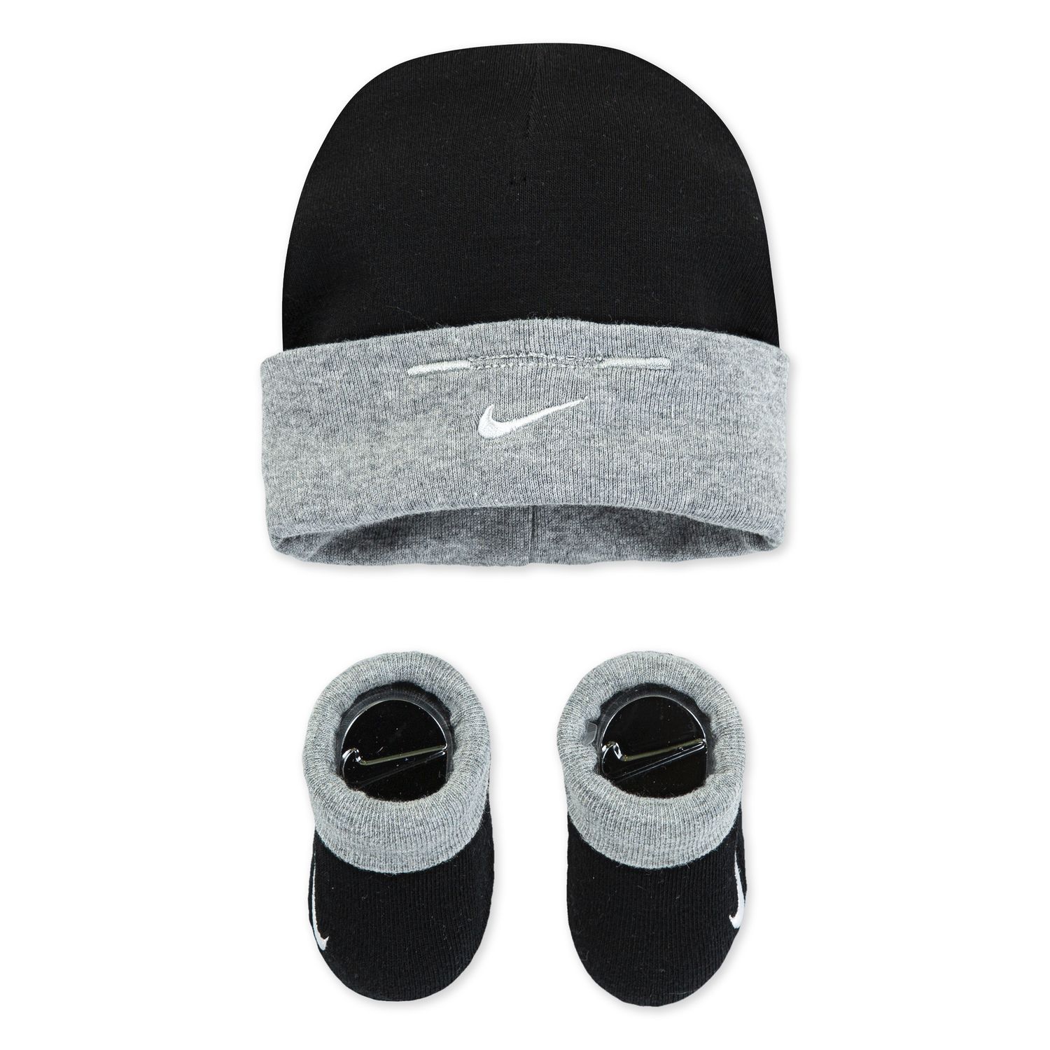 Baby Nike Black Beanie Hat \u0026 Booties Set
