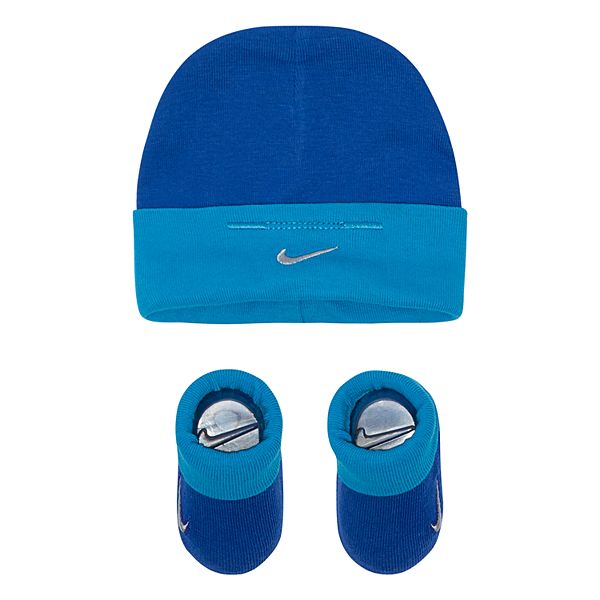 Baby Boy Nike Blue Beanie Hat Booties Set - promo code for blue dino hat roblox