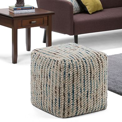 Simpli Home Zoey Cube Pouf