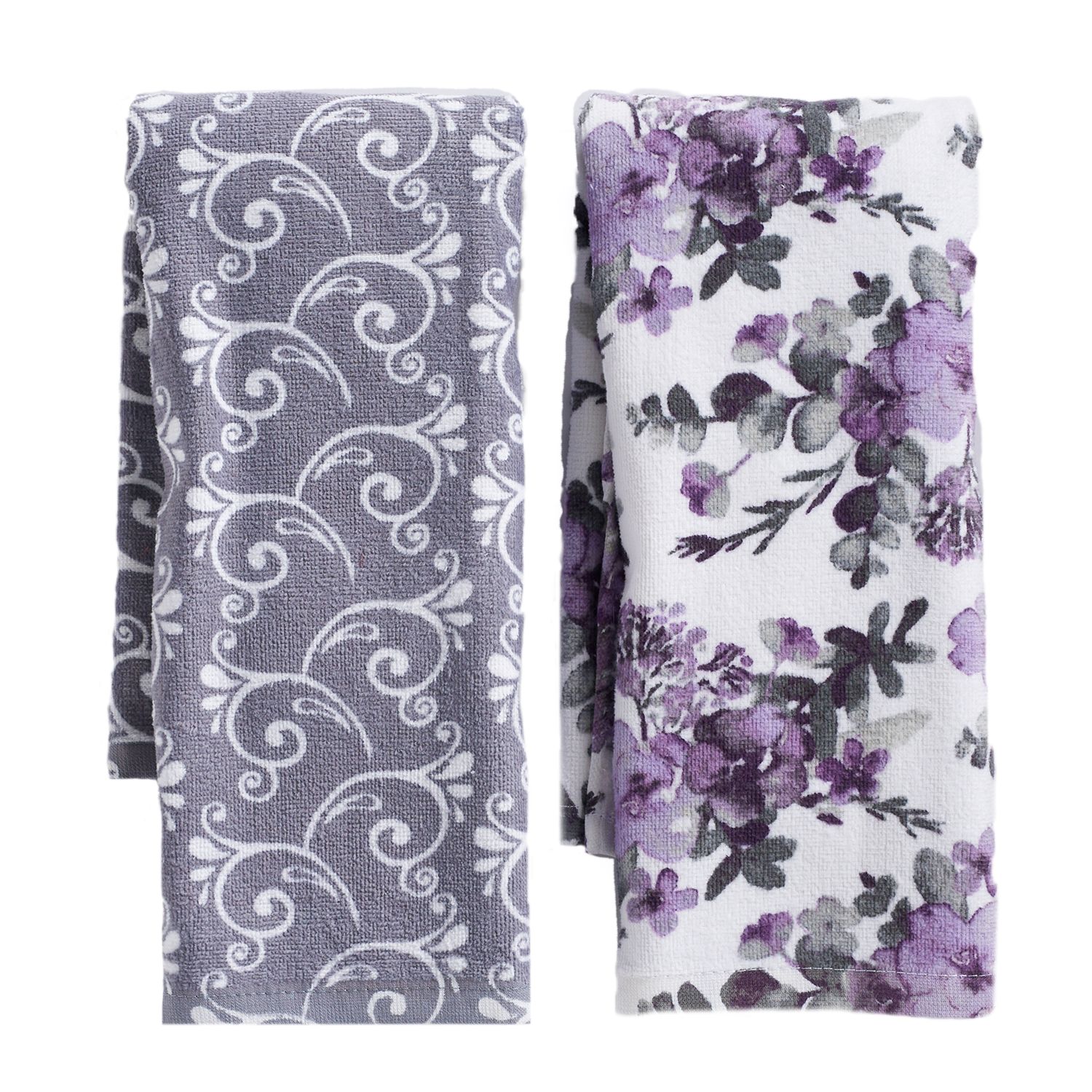 purple kitchen towels