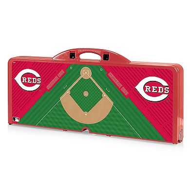 Picnic Time Cincinnati Reds Portable Picnic Table with Field Design