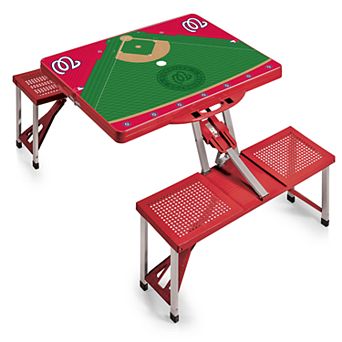Picnic Time Washington Nationals Portable Picnic Table with Field Design