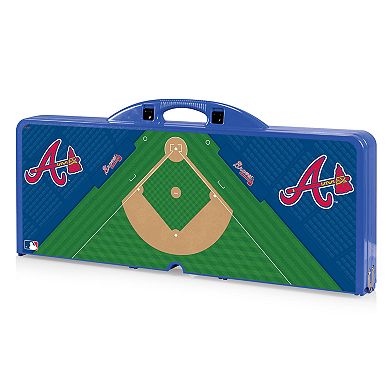 Picnic Time Atlanta Braves Portable Picnic Table with Field Design