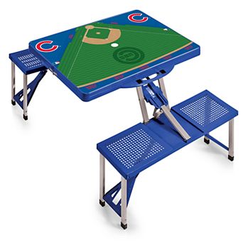 Picnic Time Chicago Cubs Portable Picnic Table with Field Design