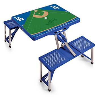 Picnic Time Los Angeles Dodgers Portable Picnic Table with Field Design