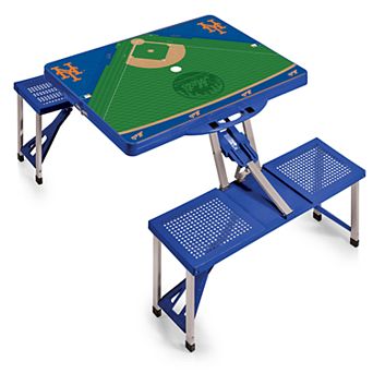 Picnic Time New York Mets Portable Picnic Table with Field Design