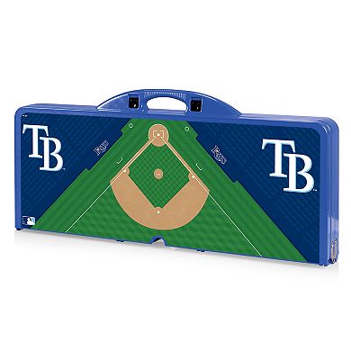 Picnic Time Tampa Bay Rays Portable Picnic Table with Field Design