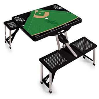 Picnic Time Chicago White Sox Portable Picnic Table with Field Design