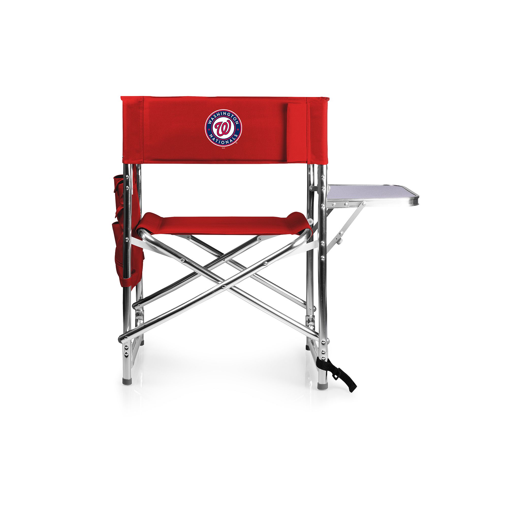 Picnic Time Washington Nationals Sports Side Table Chair, Red