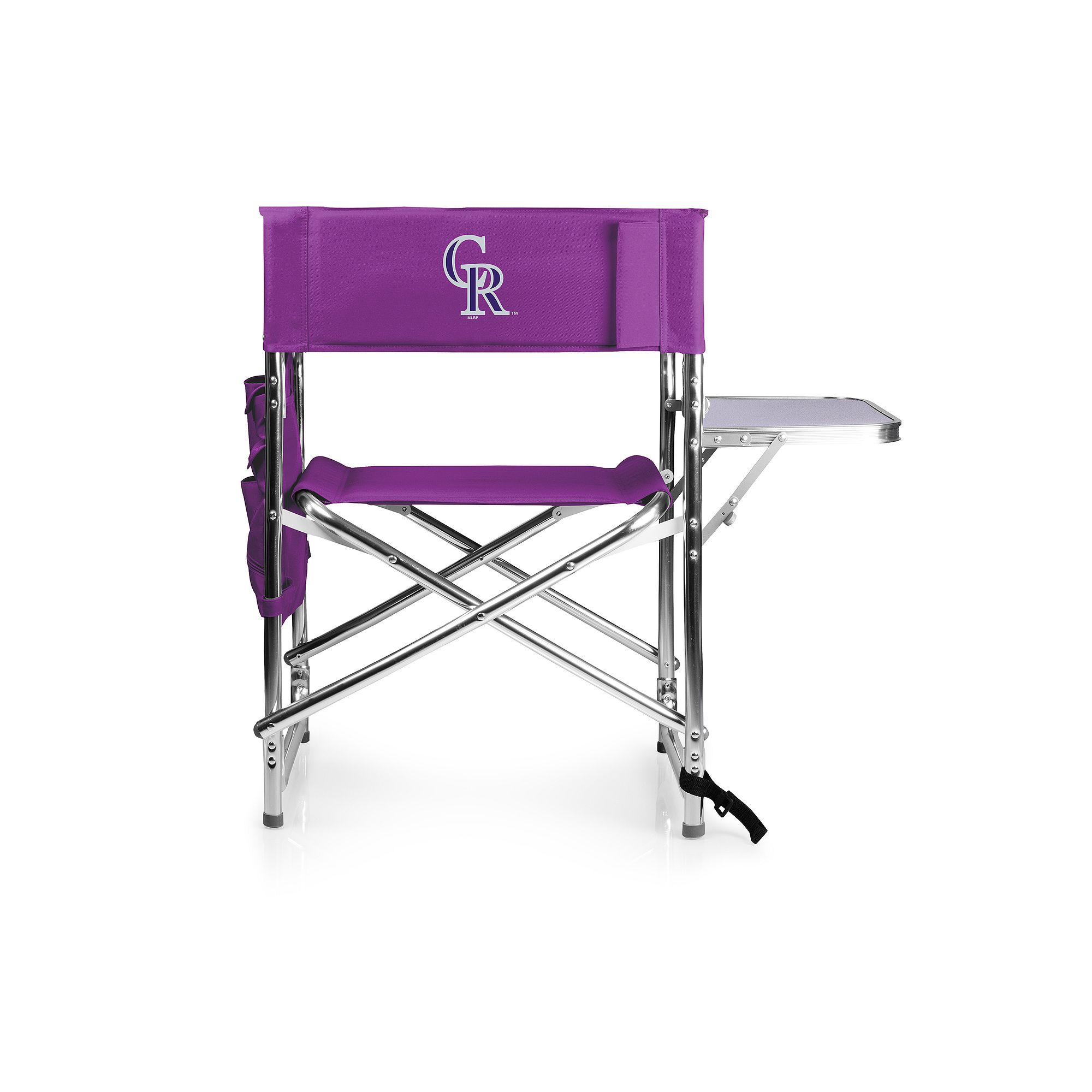 Picnic Time Colorado Rockies Sports Side Table Chair, Purple