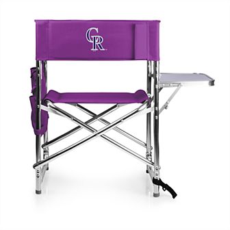 Picnic Time Colorado Rockies Sports Side Table Chair