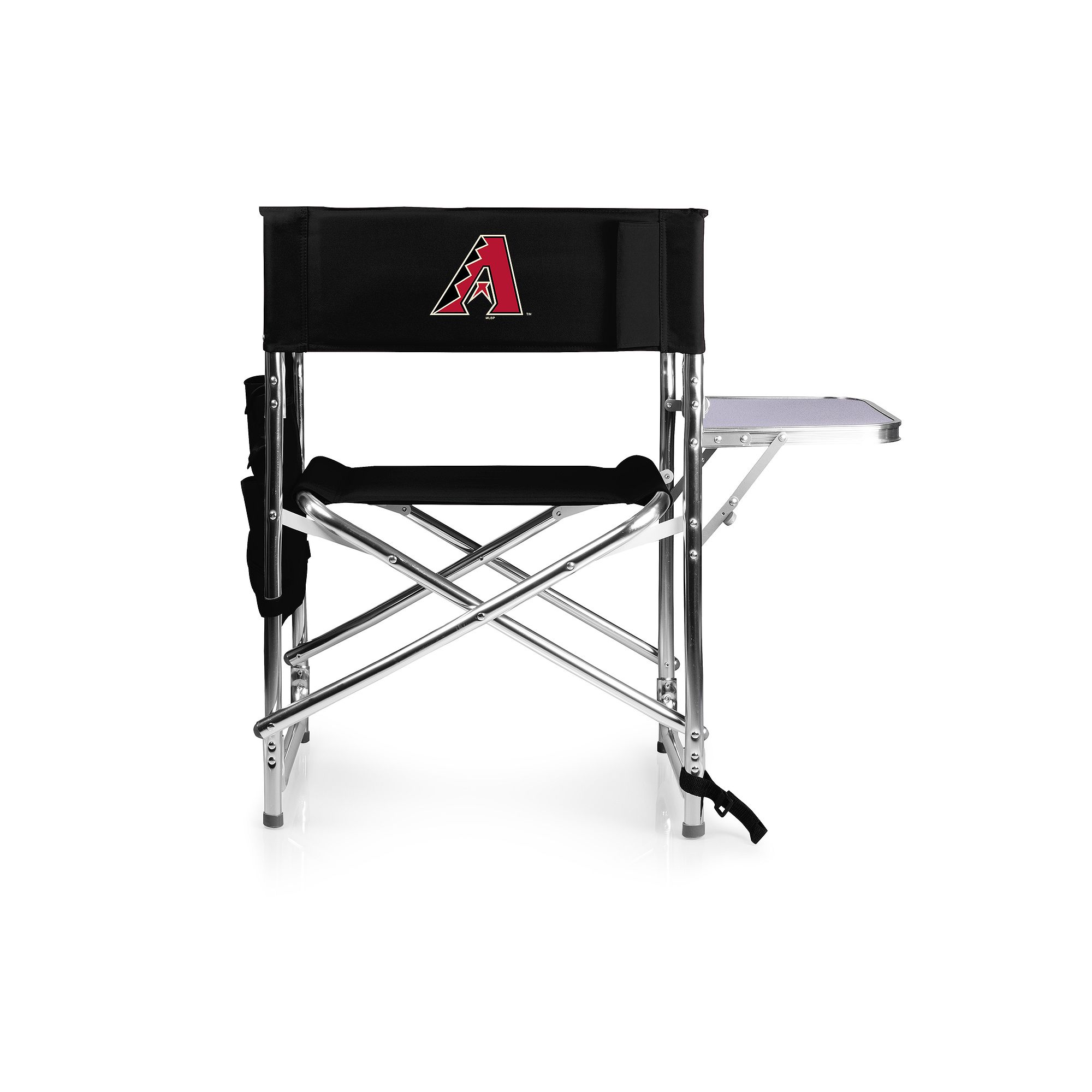Picnic Time Arizona Diamondbacks Sports Side Table Chair, Black