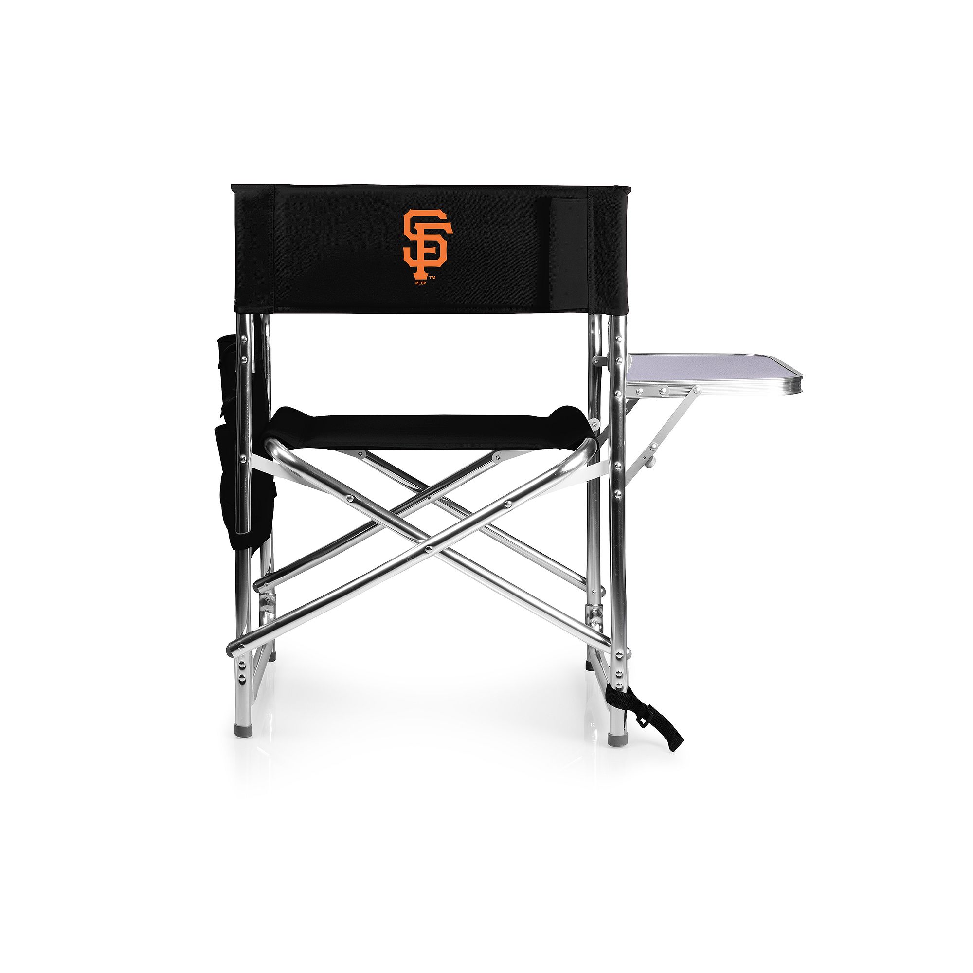 Picnic Time San Francisco Giants Sports Side Table Chair, Black