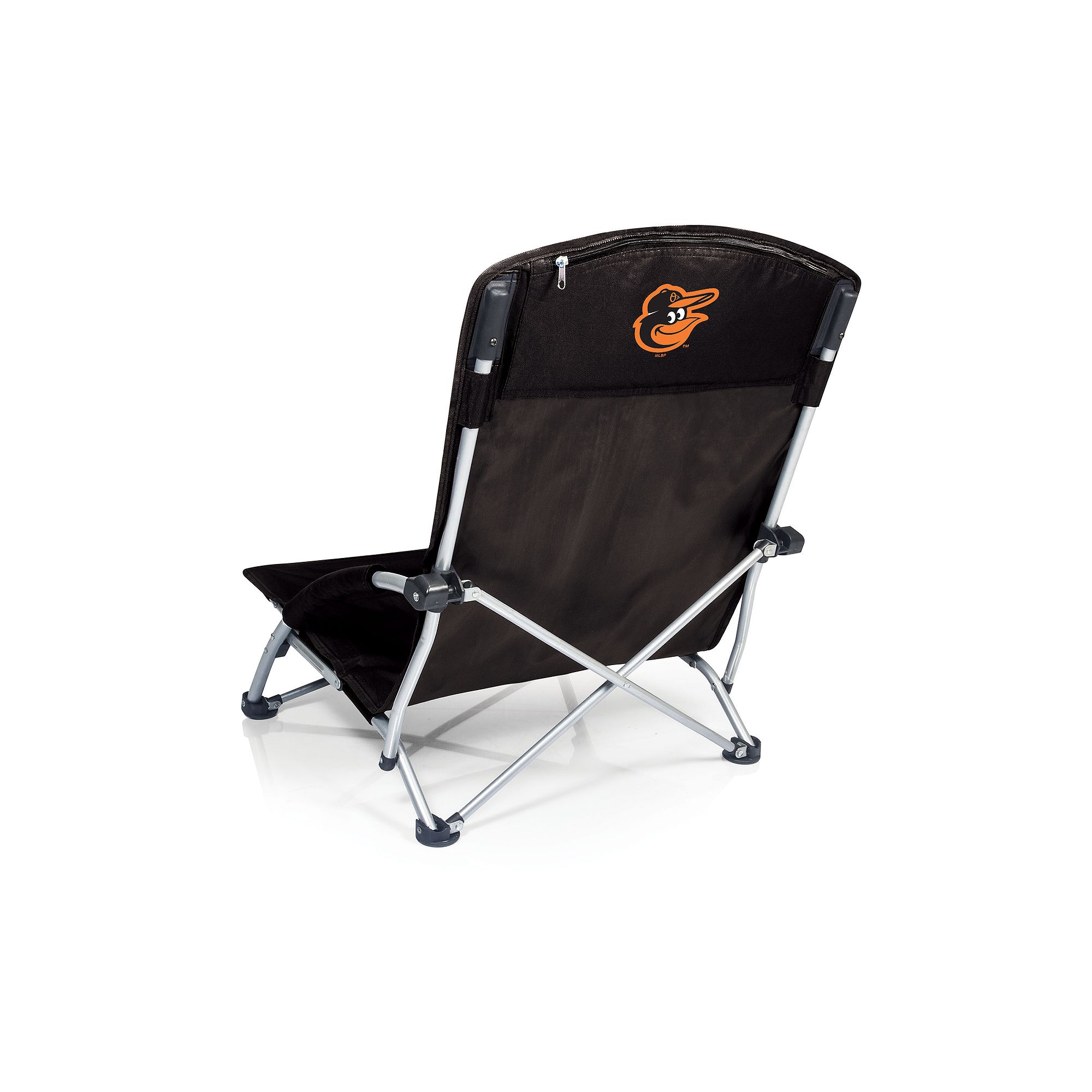 Picnic Time Baltimore Orioles Tranquility Portable Beach Chair, Black