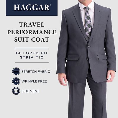 Men s Haggar Travel Performance Tailored Fit Stretch Suit Jacket