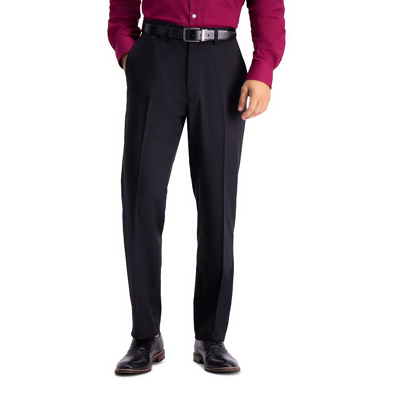 Mens Haggar Travel Performance Tailored-Fit Stretch Flat-Front Suit Pants,