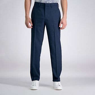 Men's Haggar® Travel Performance Tailored-Fit Stretch Flat-Front Suit Pants