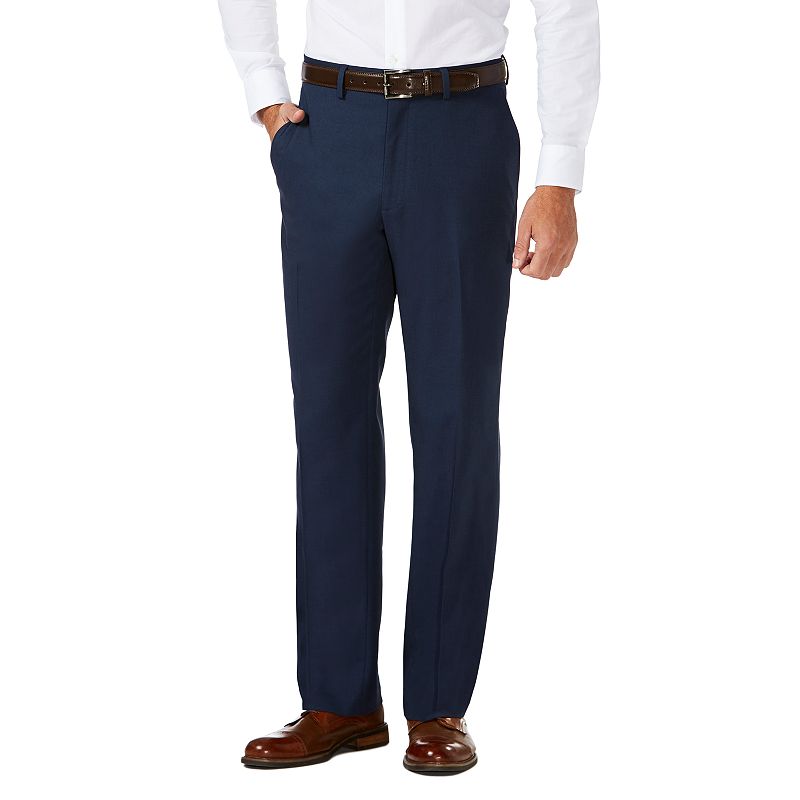 Mens Haggar Travel Performance Tailored-Fit Stretch Flat-Front Suit Pants,