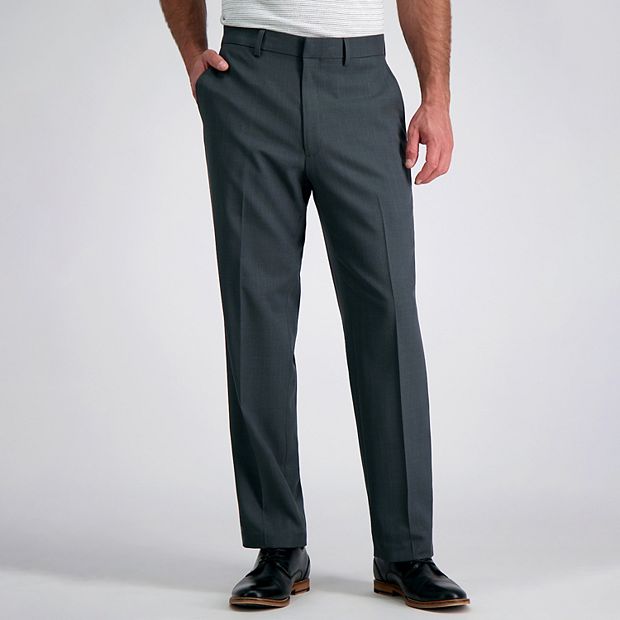 Athletic Fit Stretch Suit Pants - Heathered Light Blue