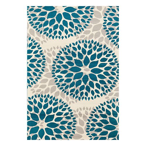 World Rug Gallery Newport Modern Floral Circles Area Rug